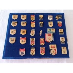 Lot 29 Olympic Games 1984 Sarajevo Sponsors Beer AT&T Pins Olympics Pin Pinback